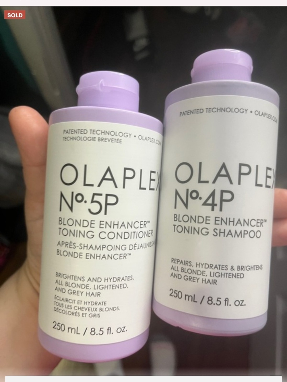 OLAPLEX No.4P & No.5P Blonde Enhancer Shampoo & Conditioner (Lilac, White)